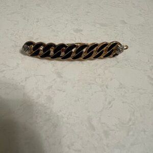 Henri Bendel Gold and Black Chain Hair Clip